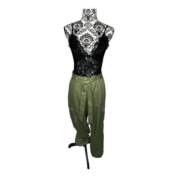 Fashion Nova Pants - NWT Fashion Nova Lace and Cargo Jumpsuit Large